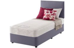 Layezee Calm Memory Micro Quilt Single Heather Divan Bed